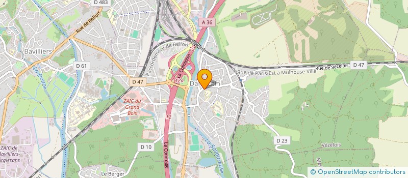 localisation de l'entreprise HARMONIE MUNICIPALE DE DANJOUTIN à DANJOUTIN