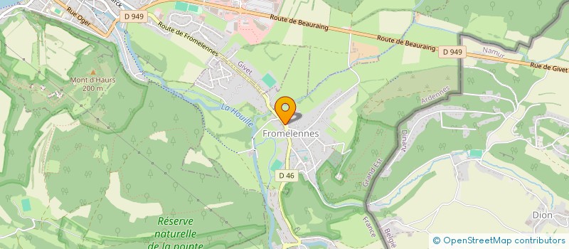 localisation de l'entreprise HARMONIE MUNICIPALE DE FROMELENNES  FROMELENNES