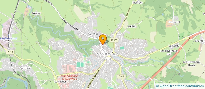 localisation de l'entreprise HARMONIE MUNICIPALE DE MUSIQUE  MONISTROL-SUR-LOIRE