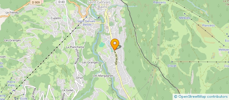 localisation de l'entreprise HARMONIE MUNICIPALE DE SAINT-GERVAIS L'ECHO DU MONT-BLANC  SAINT-GERVAIS-LES-BAINS