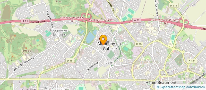 localisation de l'entreprise HARMONIE MUNICIPALE MONTIGNY EN GOHELLE  MONTIGNY-EN-GOHELLE