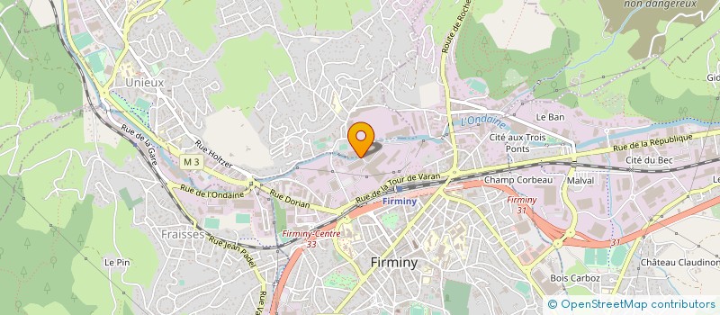 localisation de l'entreprise HARMONIE OMNI CLUB ONDAINE  FIRMINY