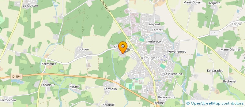 localisation de l'entreprise HARMONIE PAYSAGE à KERVIGNAC