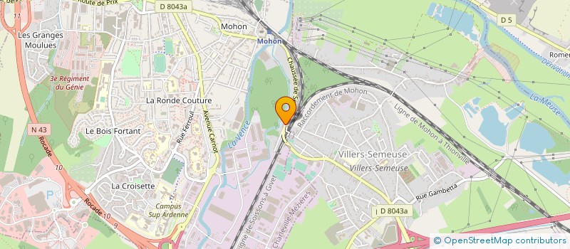 localisation de l'entreprise HARMONIE SNCF  CHARLEVILLE-MEZIERES