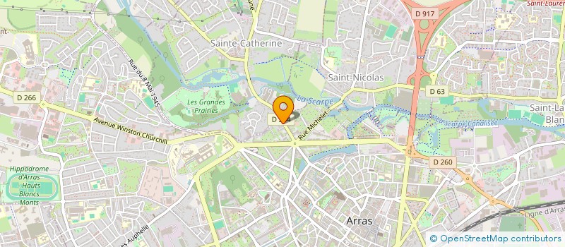 localisation de l'entreprise HARMONY à ARRAS