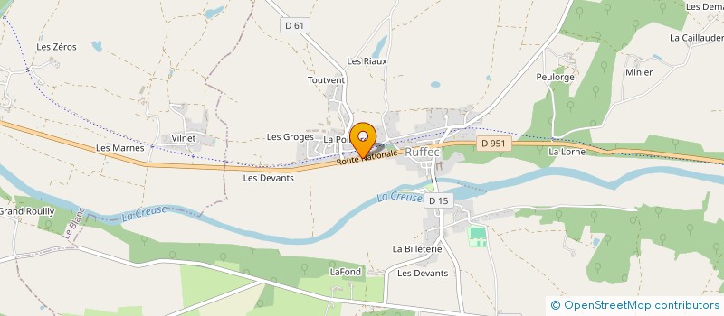 localisation de l'entreprise HARMONY BERRY MACONNERIE à RUFFEC