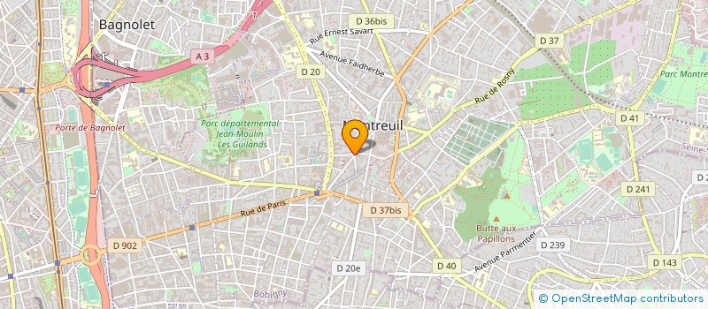 localisation de l'entreprise HARMONY EVENTS à MONTREUIL