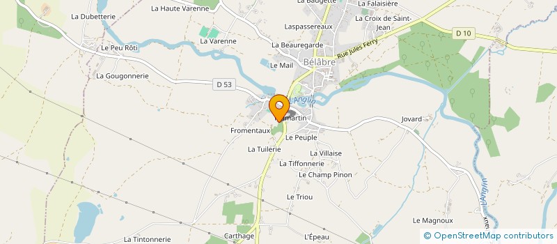 localisation de l'entreprise HARMONY RICHELAIS à BELABRE