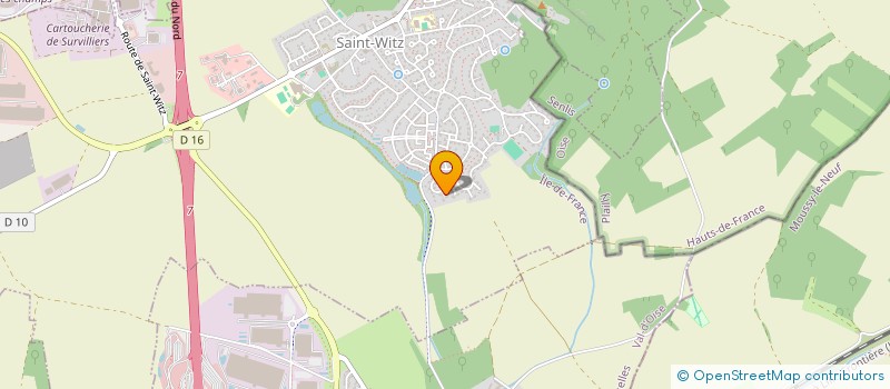 localisation de l'entreprise HARMONY SPACE  SAINT-WITZ