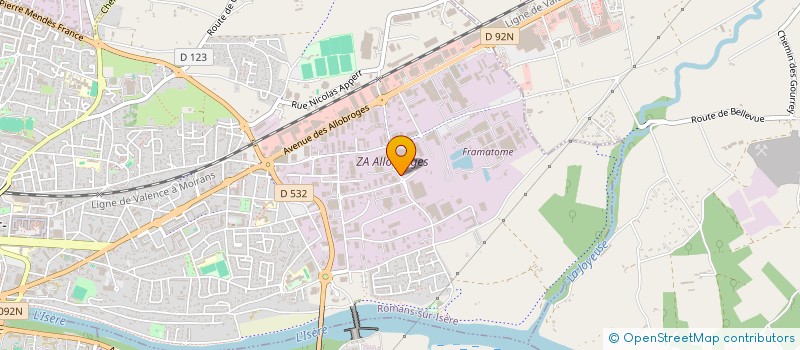 localisation de l'entreprise HARMOVIA  ROMANS-SUR-ISERE