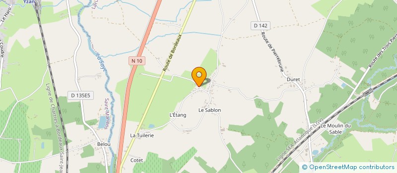 localisation de l'entreprise HARRIBEY - CHAIGNE à LARUSCADE