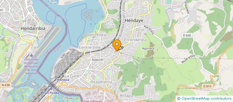 localisation de l'entreprise HARRIET ELECTRICITE à HENDAYE