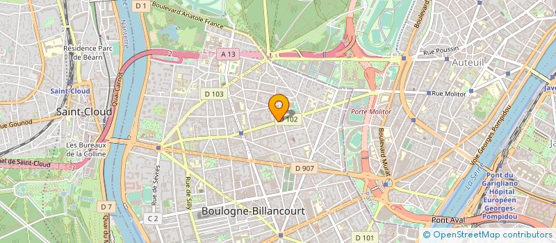 localisation de l'entreprise HARRY ET ASSOCIES à BOULOGNE-BILLANCOURT