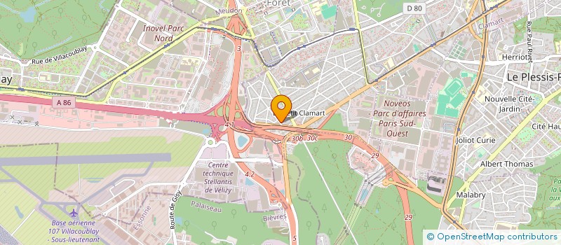 localisation de l'entreprise HARTEX à CLAMART