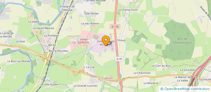 localisation de l'entreprise HARZHED GESTION à BETTON