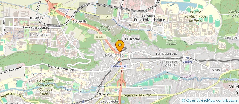 localisation de l'entreprise HASTECH à ORSAY