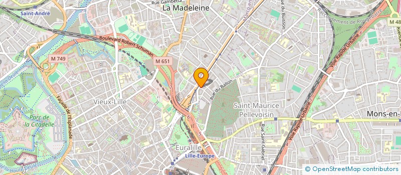 localisation de l'entreprise HATHA YOGA LILLE à LA MADELEINE