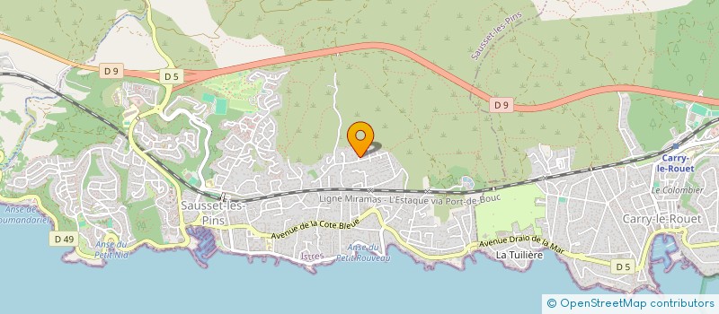 localisation de l'entreprise HATI TERATE  SAUSSET-LES-PINS