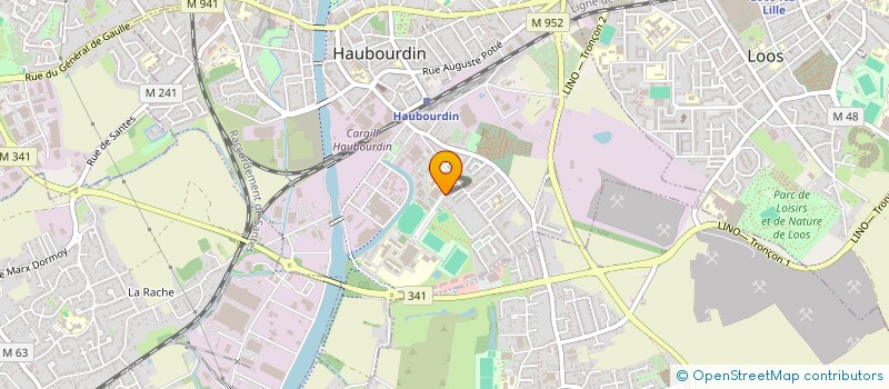 localisation de l'entreprise HAUBOURDIN UNIS VERS CANIN  HAUBOURDIN