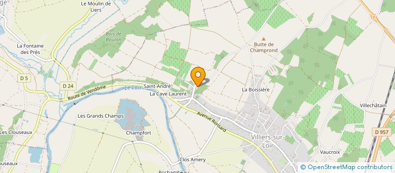 localisation de l'entreprise HAUDEBERT ET FILS  MONTOIRE-SUR-LE-LOIR