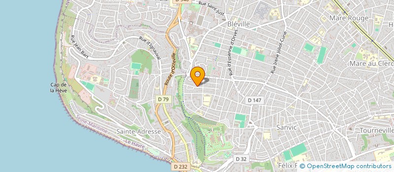 localisation de l'entreprise HAUGUEL COUVERTURE à LE HAVRE