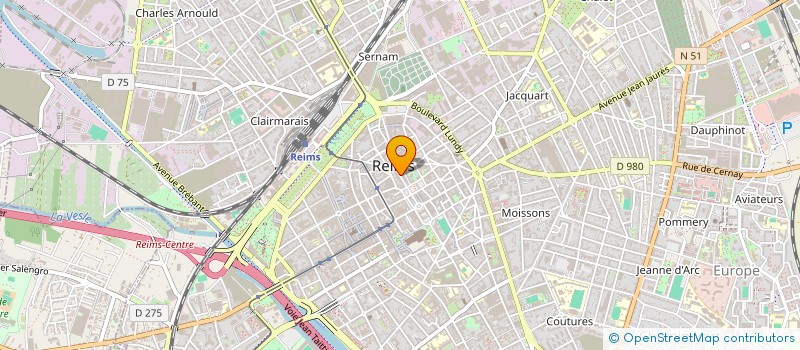 localisation de l'entreprise HAUMESSER TISSUS à REIMS