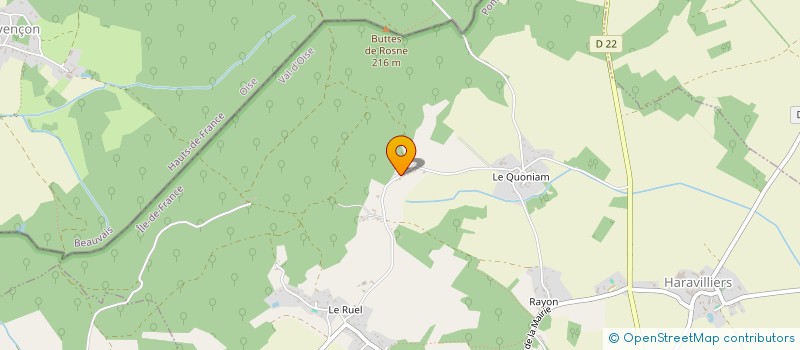 localisation de l'entreprise HAUSEBAT  HARAVILLIERS