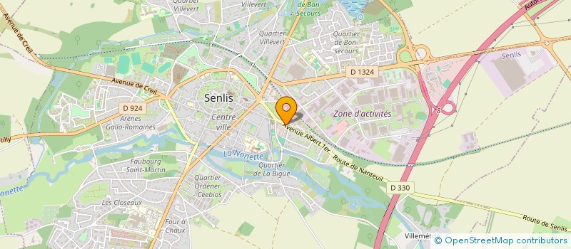 localisation de l'entreprise HAUT DE FRANCE CONSTRUCTION  SENLIS