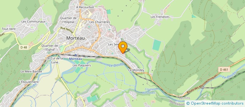 localisation de l'entreprise HAUT DOUBS ETUDES RESEAUX SECS à MORTEAU