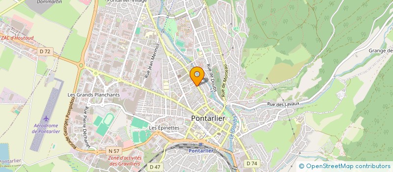 localisation de l'entreprise HAUT DOUBS FERMETURES à PONTARLIER