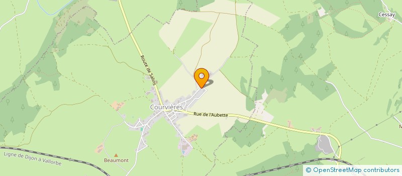 localisation de l'entreprise HAUT DOUBS GRAVURES  COURVIERES