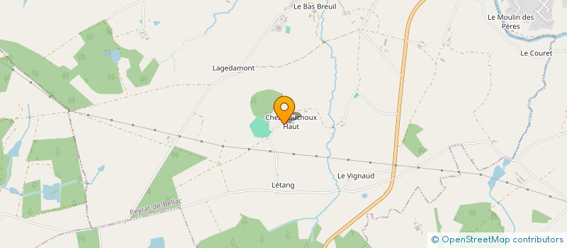 localisation de l'entreprise HAUT GALOP LIMOUSIN à PEYRAT-DE-BELLAC
