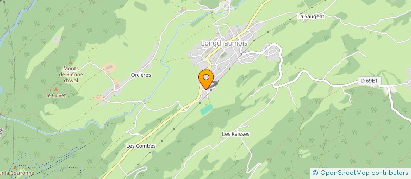 localisation de l'entreprise HAUT JURA FORET  LONGCHAUMOIS