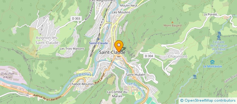 localisation de l'entreprise HAUT-JURA SERVICES à SAINT-CLAUDE