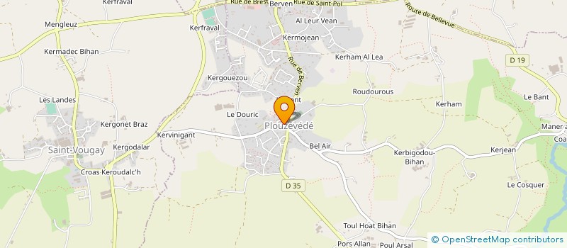 localisation de l'entreprise HAUT LEON FOOTBALL CLUB PLOUGAR  PLOUGAR