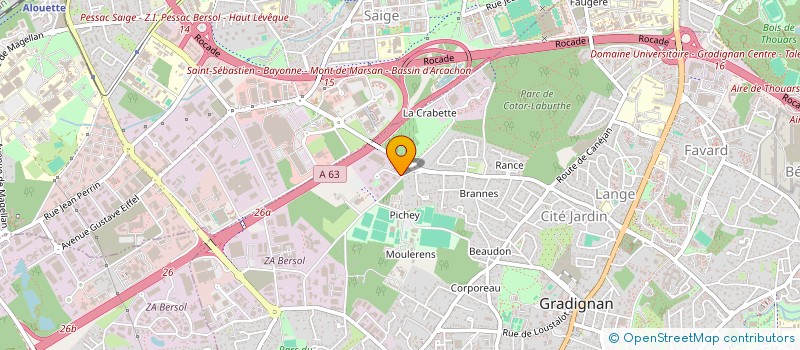 localisation de l'entreprise HAUT LUC  GRADIGNAN