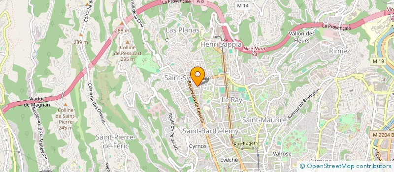 localisation de l'entreprise HAUTE ECOLE DU TRAVAIL ET DE L'INTERVENTION SOCIALE à NICE
