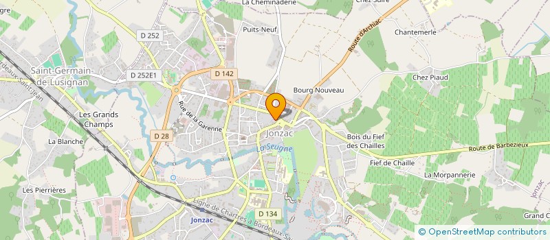 localisation de l'entreprise HAUTE SAINTONGE HANDBALL ARCHIAC JONZAC  JONZAC