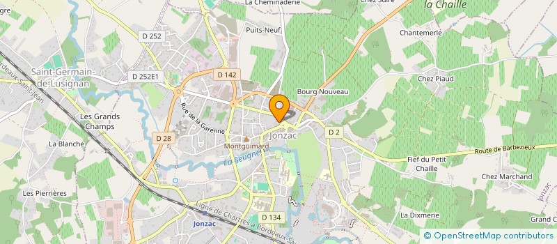 localisation de l'entreprise HAUTE SAINTONGE NATATION  JONZAC