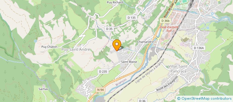 localisation de l'entreprise HAUTES ALPES TRAVAUX SPECIAUX à BRIANCON