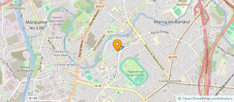 localisation de l'entreprise HAUTES LOGES ANIMATION à MARCQ-EN-BARŒUL
