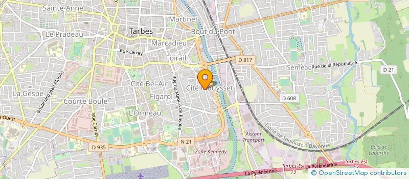 localisation de l'entreprise HAUTES PYRENEES ISOLATION SERVICE à TARBES