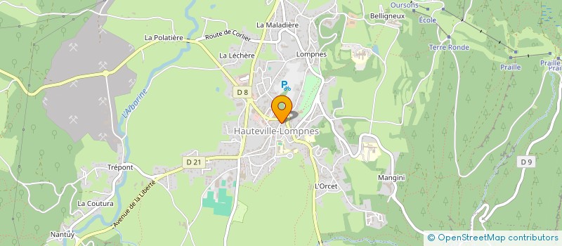 localisation de l'entreprise HAUTEVILLE AUTO CONTROLE  PLATEAU D'HAUTEVILLE