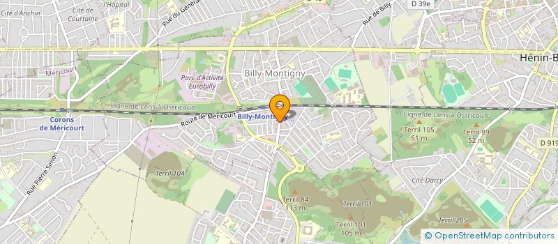 localisation de l'entreprise HAUTS DE FRANCE SIGNALETIQUE à BILLY-MONTIGNY