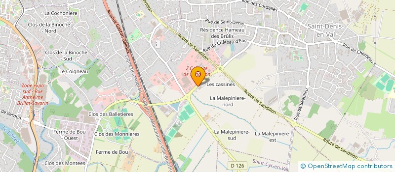 localisation de l'entreprise HAUTS DE MAZAGRAN à SAINT-JEAN-LE-BLANC