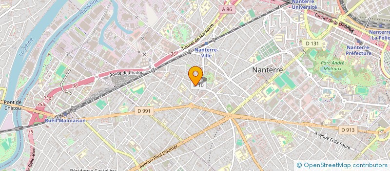 localisation de l'entreprise HAUTS DE SEINE INFORMATIQUE à NANTERRE