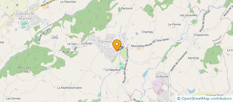 localisation de l'entreprise HAUTS LYONNAIS  SAINT-SYMPHORIEN-SUR-COISE