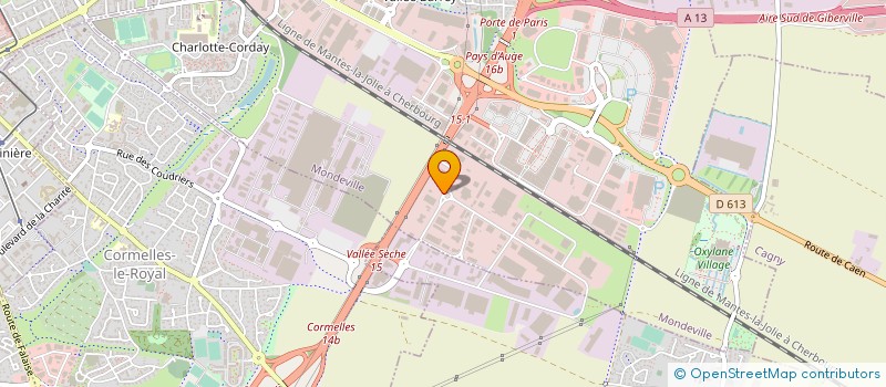 localisation de l'entreprise HAUVEL TRANSPORTS - DHT  MONDEVILLE