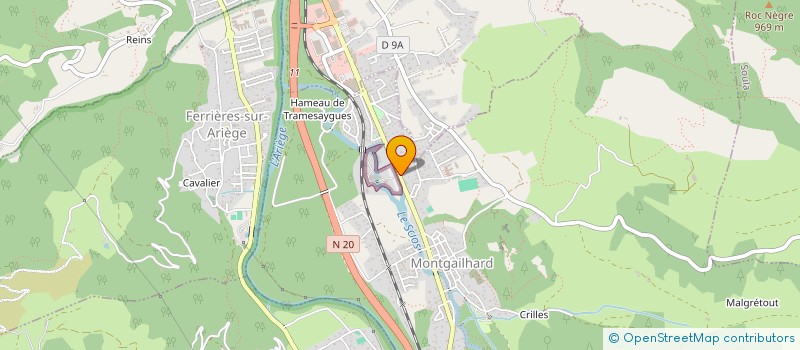 localisation de l'entreprise HAVA à MONTGAILHARD