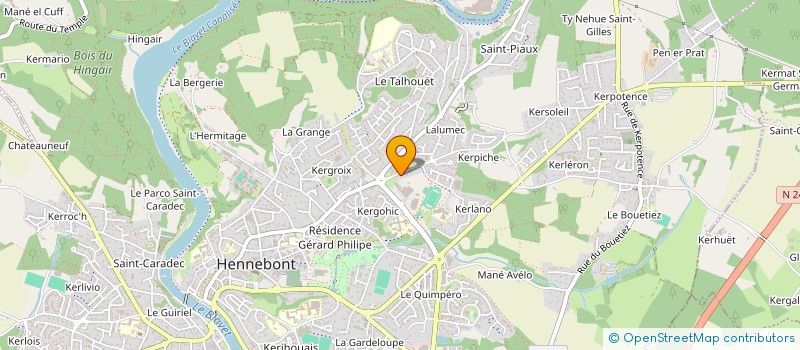 localisation de l'entreprise HAXYLAB  HENNEBONT